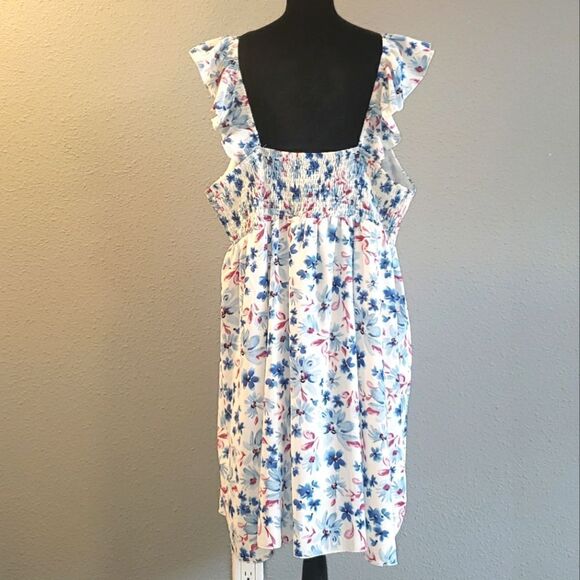 Shein Curve Floral Ruffle Sleeve Sundress - Picture 4 of 6